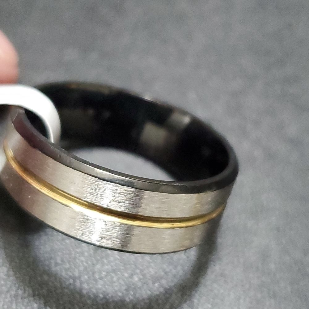 Titanium silver tone ring size 13 - image 6